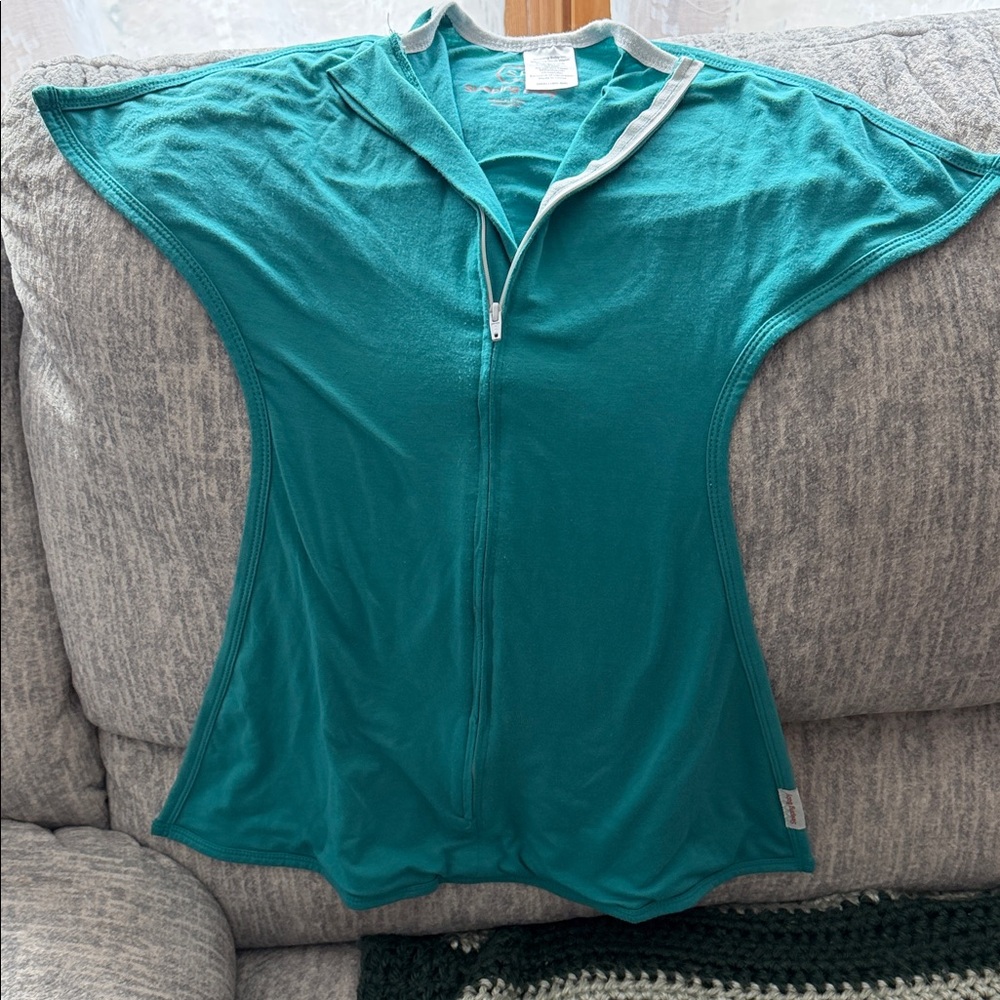 Vibrant Teal Kids Zip-Up Hoodie